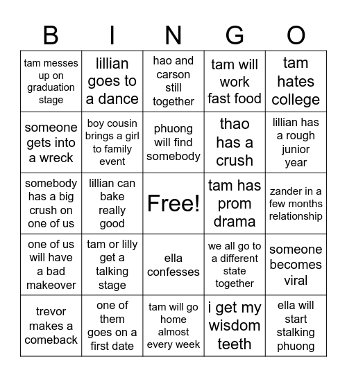 2026 Bingo Card