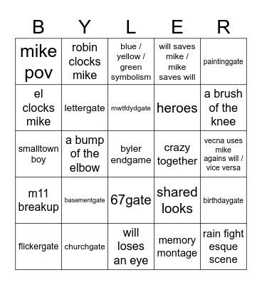 vol2 byler Bingo Card