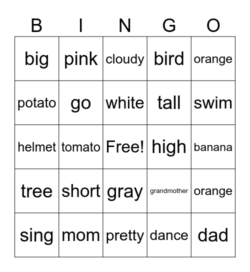 Bingo Card