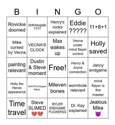 ST vol2 Bingo Card
