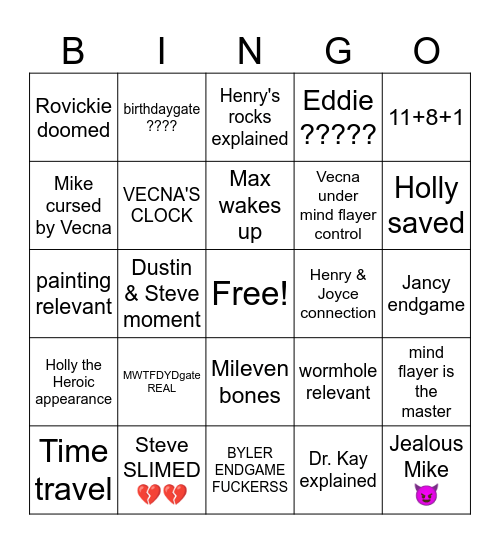 ST vol2 Bingo Card