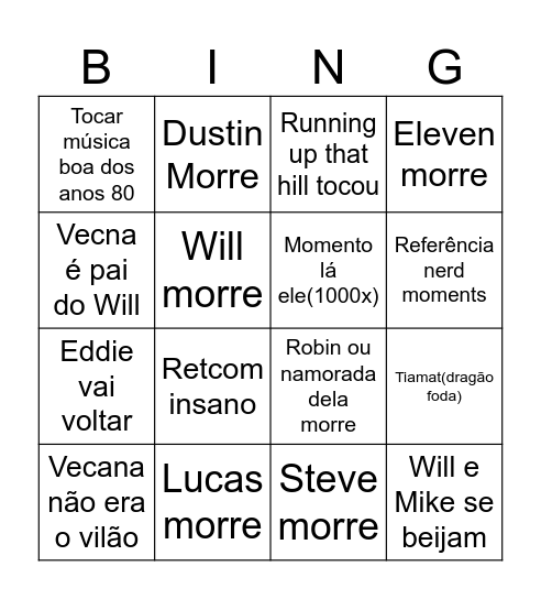 Cinema 2 Bingo Card