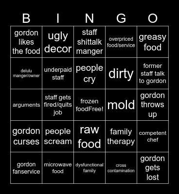 Nightmare Mipyun Bingo Card