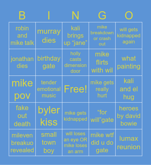 st vol 2 Bingo Card