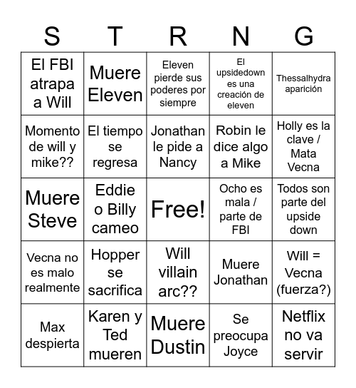 Altamirano Things Bingo Card