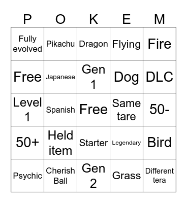 Trade Bingo Card