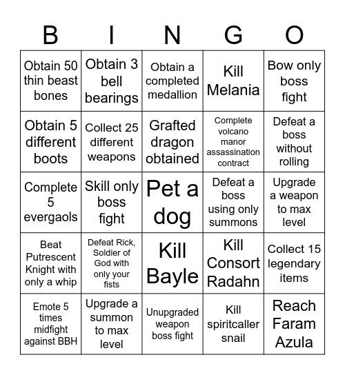 White Ethiopian Child versus League Degenerate Bingo Card