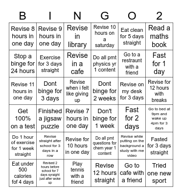 2026 Bingo Card