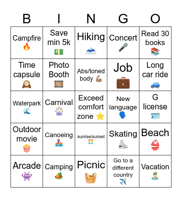 2026 Bingo Card