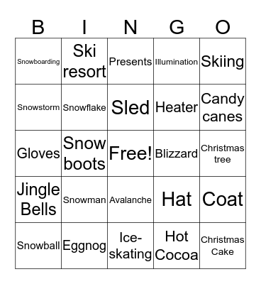 Winter Bingo Card