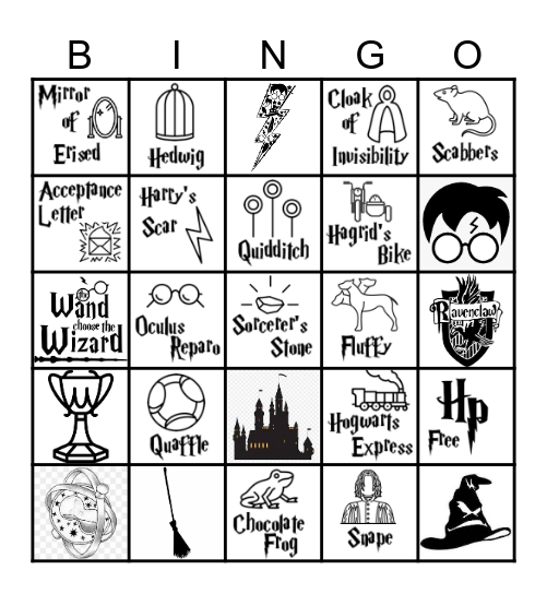 Harry Potter Bingo Card