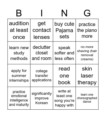 Q1 2025 Bingo Card