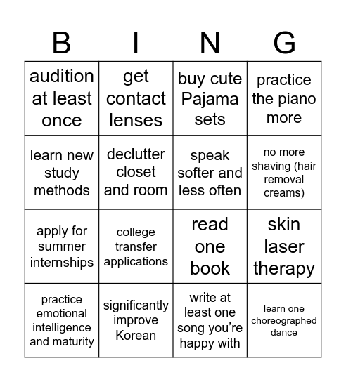 Q1 2025 Bingo Card