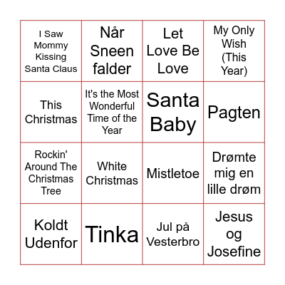 Julebingo 2025 dec Bingo Card