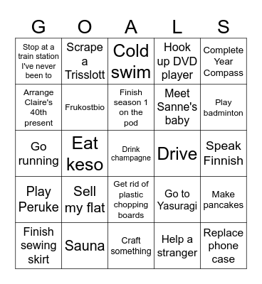 2026 bingo Card