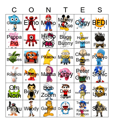 Imsuperdum0iq's Contestants Bingo Card