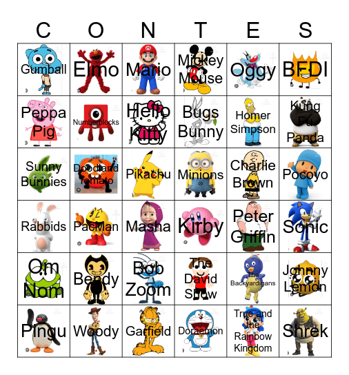 Imsuperdum0iq's Contestants Bingo Card