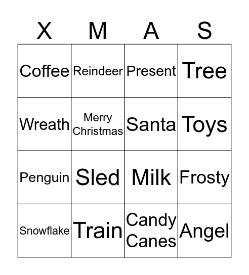 Christmas Bingo  Bingo Card