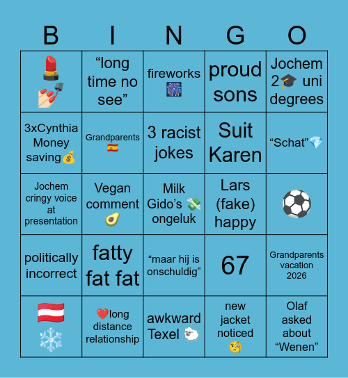 ❄️Christmas 2025 ❄️ Bingo Card