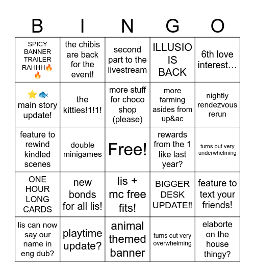 lads 5.0 livestream! Bingo Card