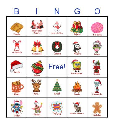 Merry Christmas Bingo Card