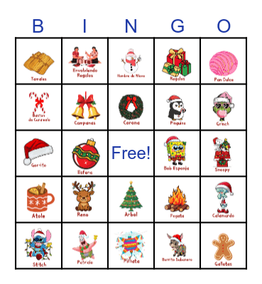 Merry Christmas Bingo Card