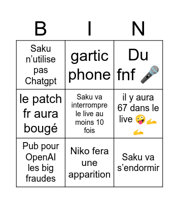 BINGO LIVE 24h SIKIBIDI SIGMA TUFF 🤪🫴🫴🥀 Bingo Card