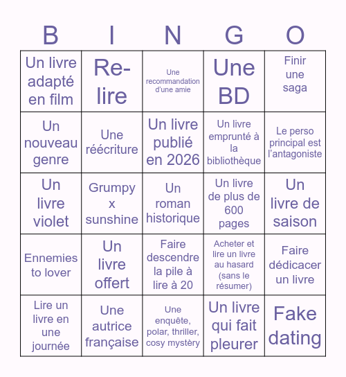 Bingo Lecture 2026 Bingo Card
