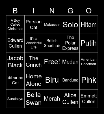 Jericho Bingo Card