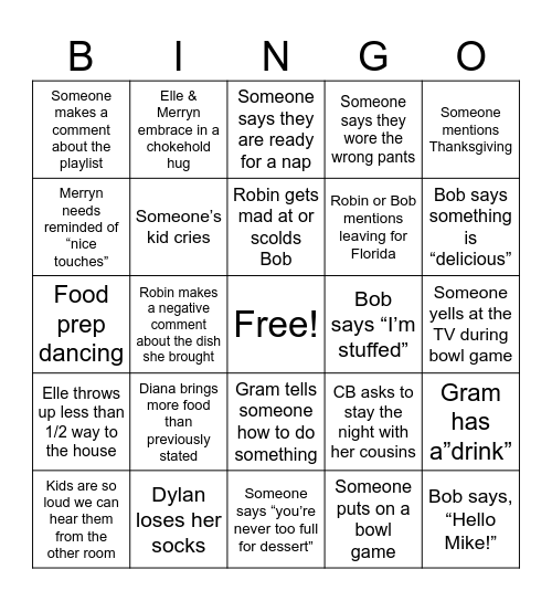 Christmas Bingo 2025 Bingo Card