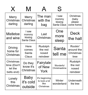 CHRISTMAS BINGO Card