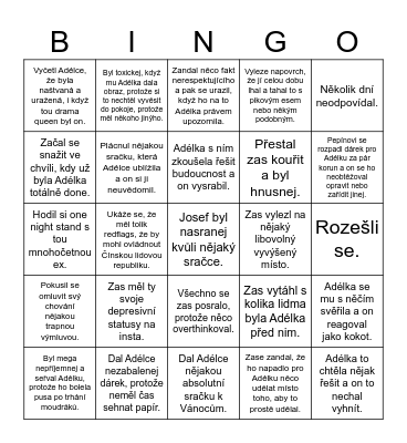 Adélčin předsilvestrovskej tea Bingo Card