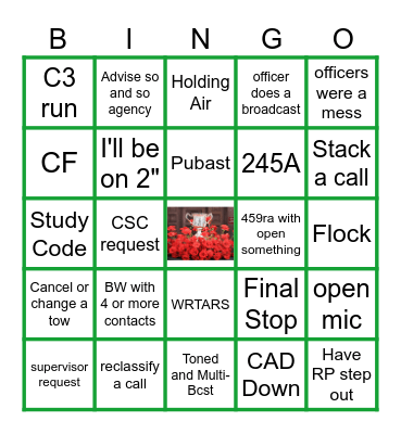 Main Dispatcher  New Year Bingo Card