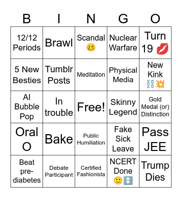 2026 Bingo Card