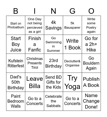2026 Bingo Card
