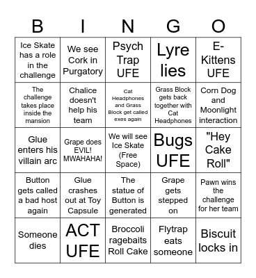 Purgatory Episode 2 Bingo Card Bingo Card