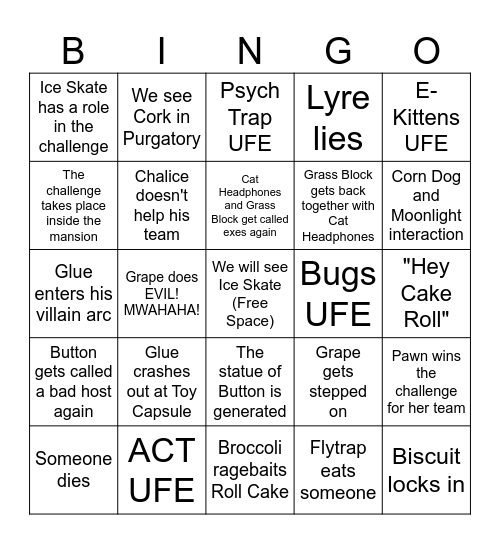 Purgatory Episode 2 Bingo Card Bingo Card