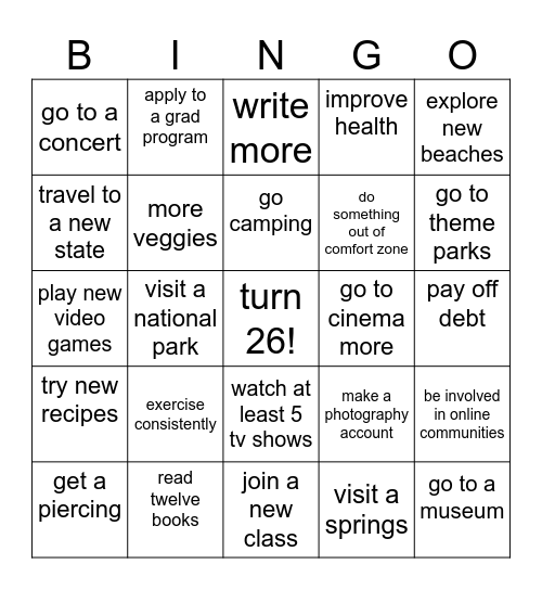 2026 BINGO Card
