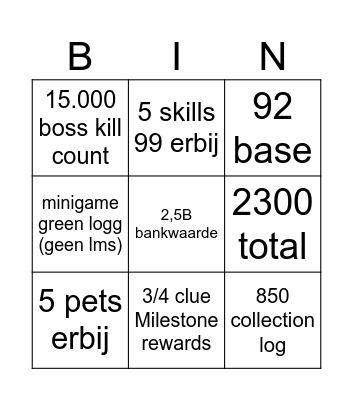 osrs tile Bingo Card