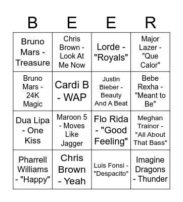 !!!     I LOVE TIPSY COW     !!! Bingo Card