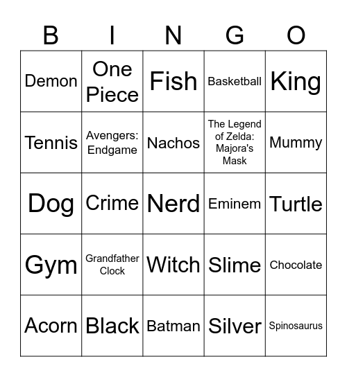 Infinite Craft Bingo Card