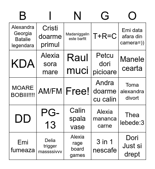 Bingo rev 2026 Bingo Card