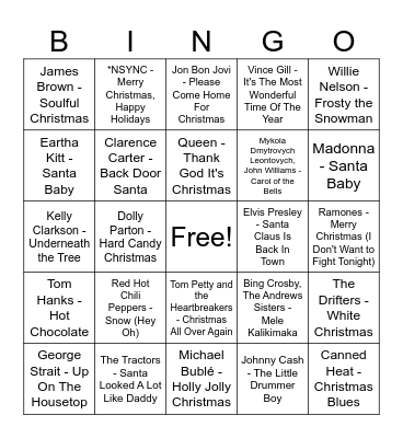 XMAS BINGO #3 Bingo Card