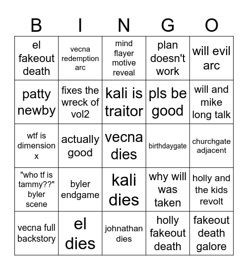 St5 Finale Bingo Card