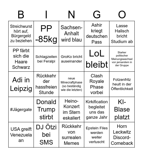 2026 Bingo (Adi) Bingo Card