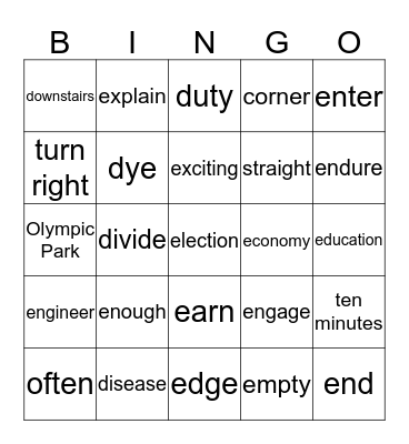 BI4 Unit 1 Bingo Card