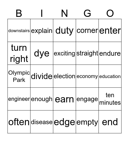 BI4 Unit 1 Bingo Card