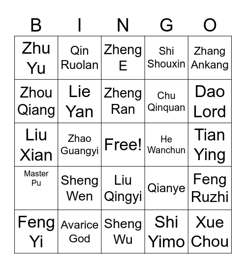 BingO LeMon Bingo Card