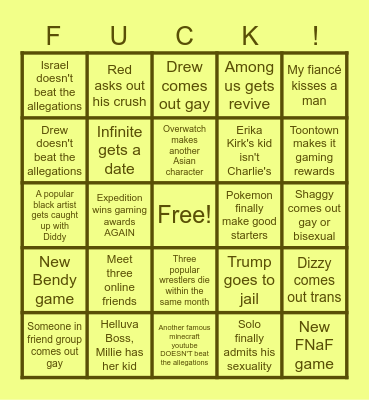 2026 Bingo Card Bingo Card