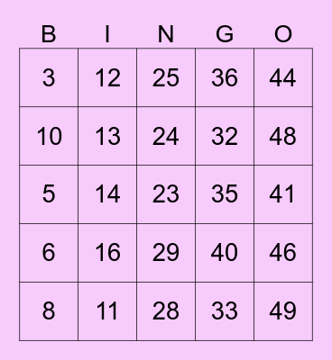 NEW YEARS EVE Bingo Card